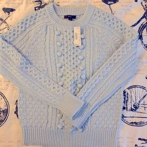 J Crew wool blend sweater xs, NWT, baby blue
